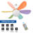 Biyori Ceiling Fan with Light 3-Speed Brushless Motor Remote Control Chandelier Fans-98234024