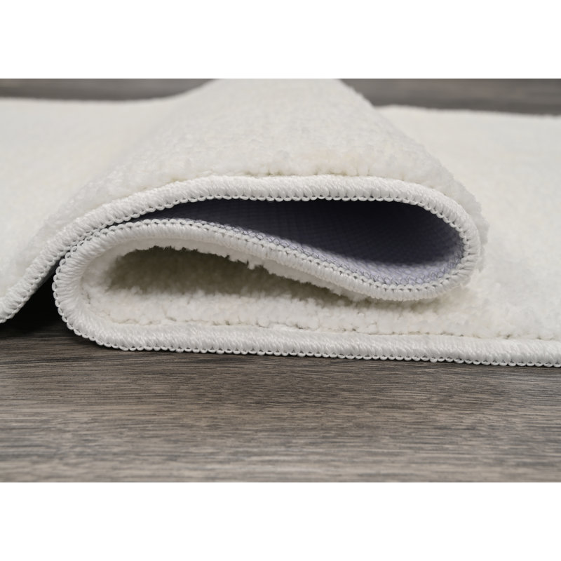 Tapis pour salle de bain Heffingen, Blanc uni