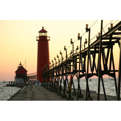 Grand Haven Lighthouse - Wrapped Canvas Print