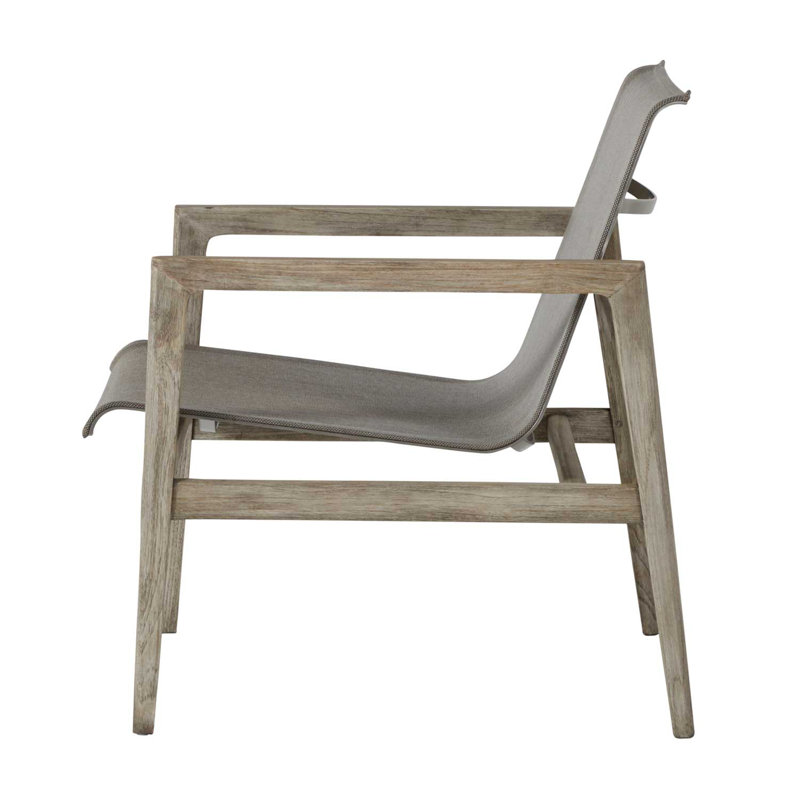 Coast Patio Lounge Chair, Oyster Teak Frame/Gray Sling