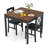 3 Pcs Dining Table Set Wooden Square Kitchen Table With 2 Upholstered Chairs-415458640