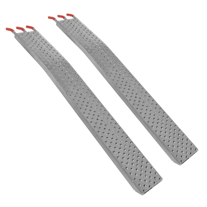 Set of Two 69-Inch Steel Loading Ramps with Anti-Skid Design