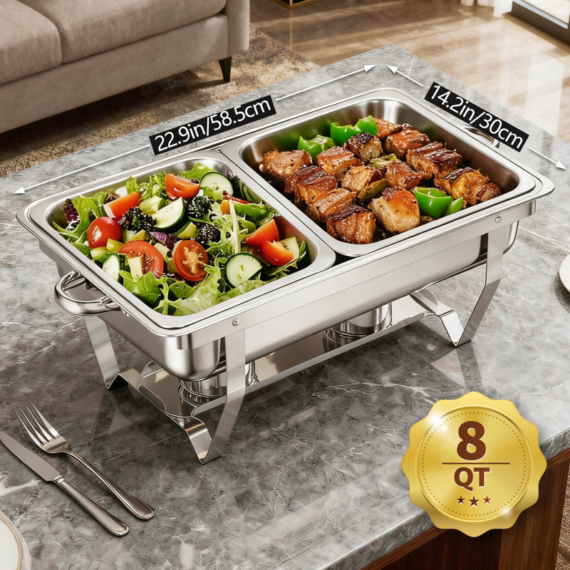 Ensemble de 2 plats Chafing