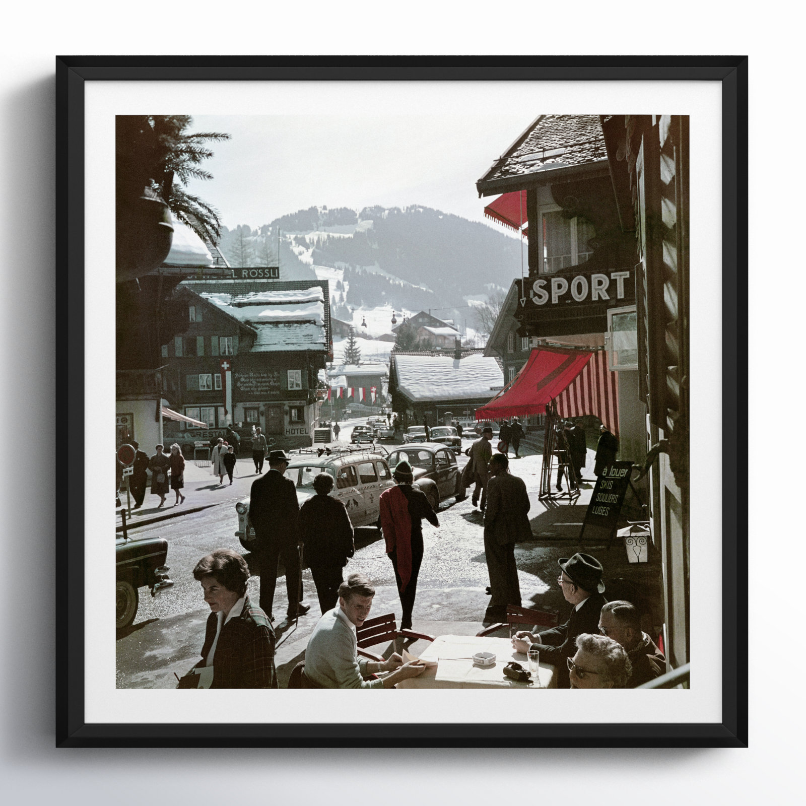 Gstaad Town Centre by Slim Aarons