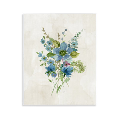  "Bundle of Blue Herbs", art mural sur bois par Nan