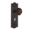 Meadows Plate with Decorative Keyhole and Brown Porcelain Door Knob