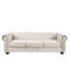Lin beige - Structure en métal renforcé, assise de 67,7 po de largeur, canapé confortable confortable avec bois massif et support