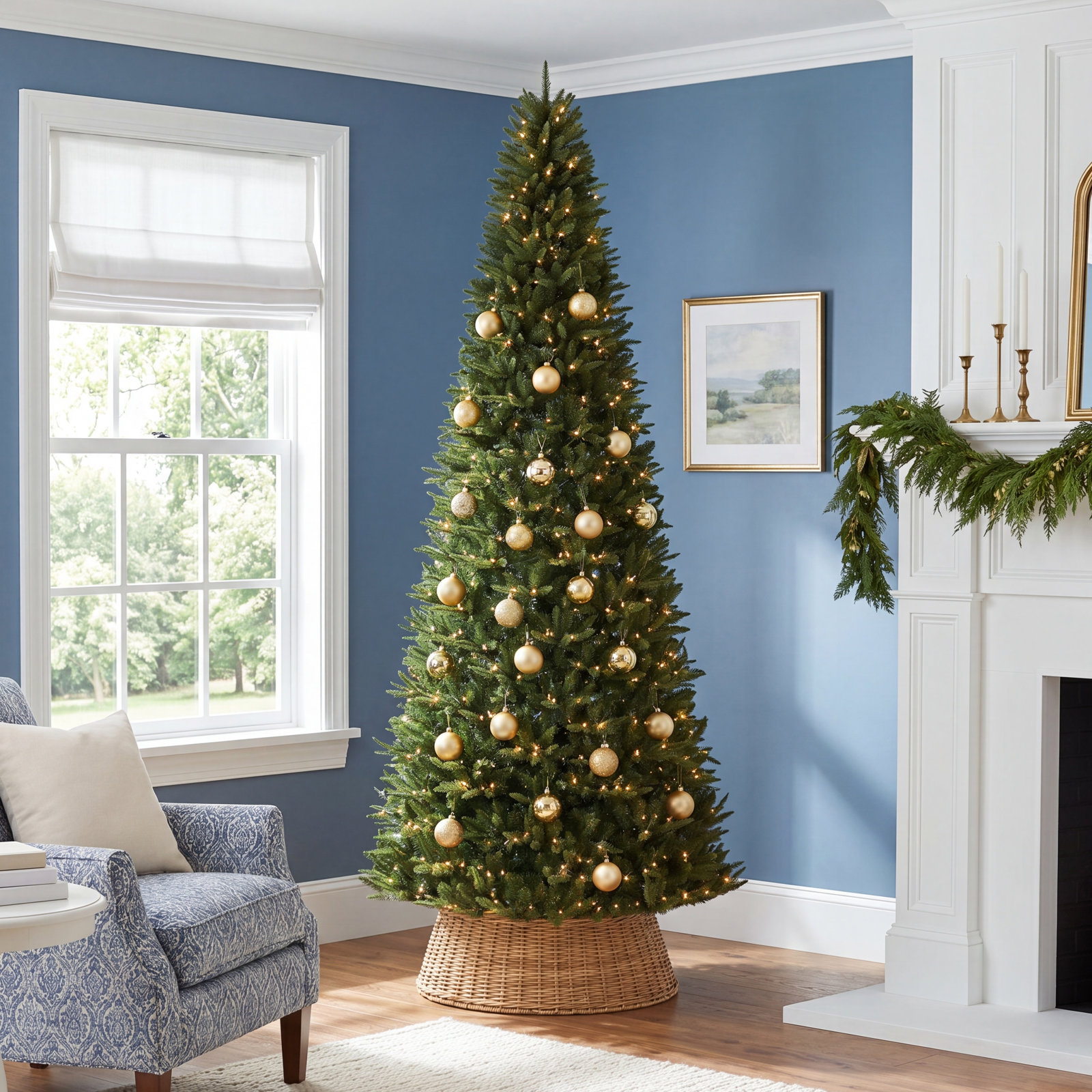 144' Lighted Artificial Fir Christmas Tree