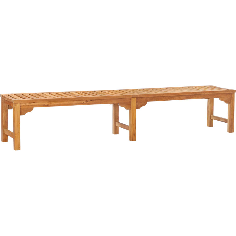 Santa Monica Outdoor Teak Dining Bench, 18" H x 118" W x 18" D