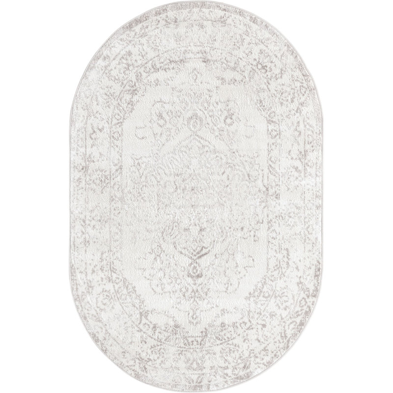 Ostby Abstract Indoor Rug, Oval 4' x 6'