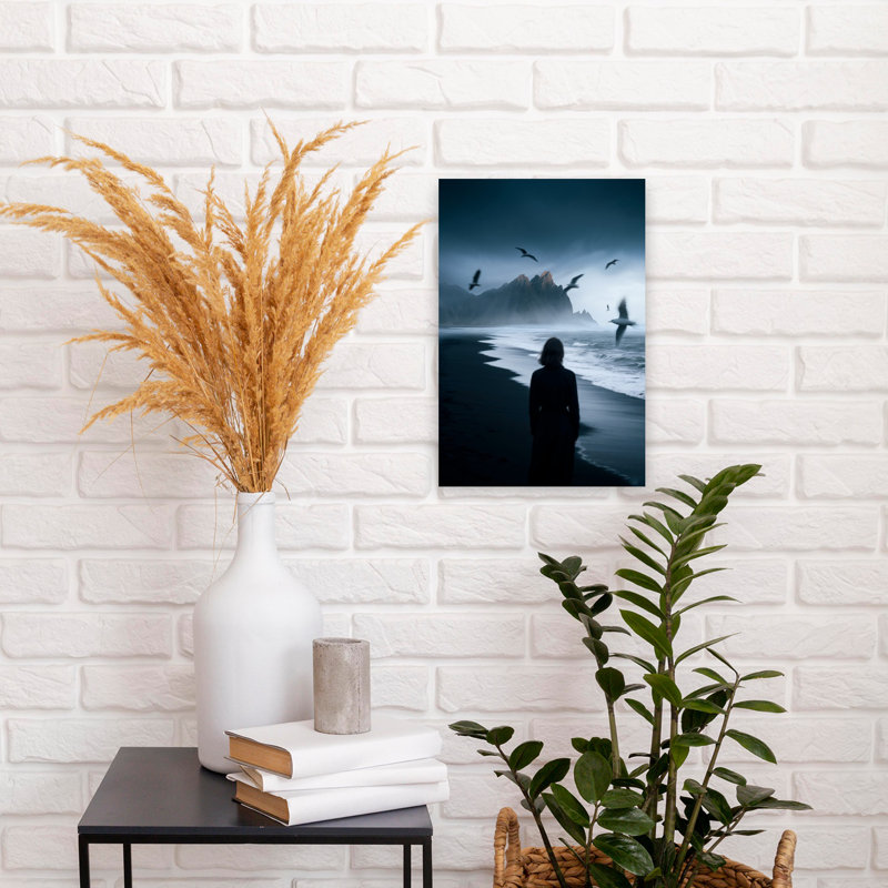 Lonely Abstract Contemporary Wall Art, 18" H x 12" W