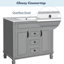 Meuble-lavabo 36 po avec lavabo supérieur, armoire de rangement moderne avec 2 portes à fermeture douce et 2 tiroirs, meuble-lavabo simple-1161139585