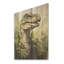 Velociraptor vert dans la jungle I - dinosaure sur bois-1905634843