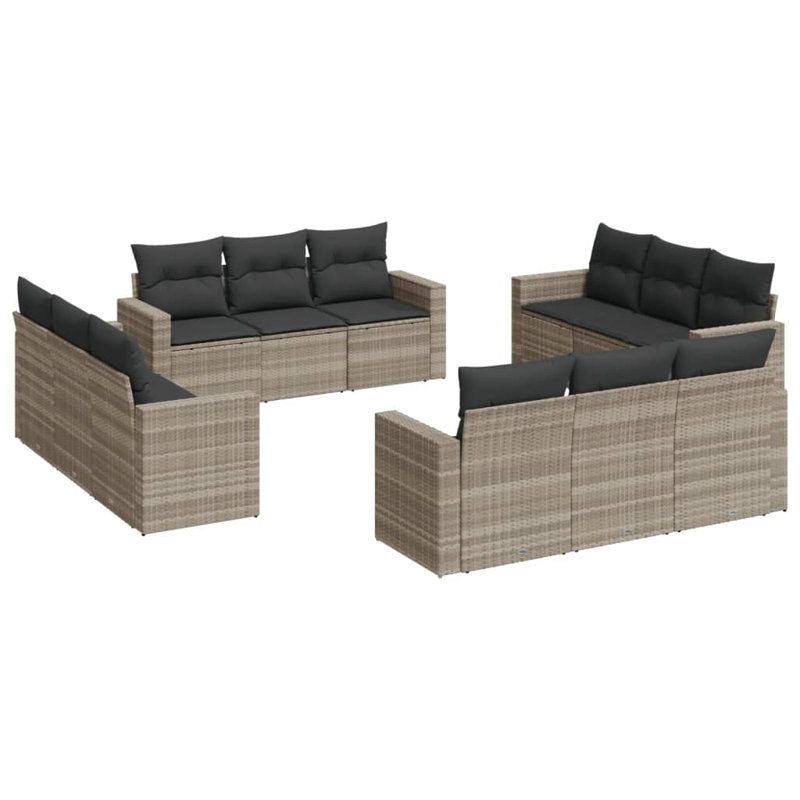  Garden Sofa Set Light Grey