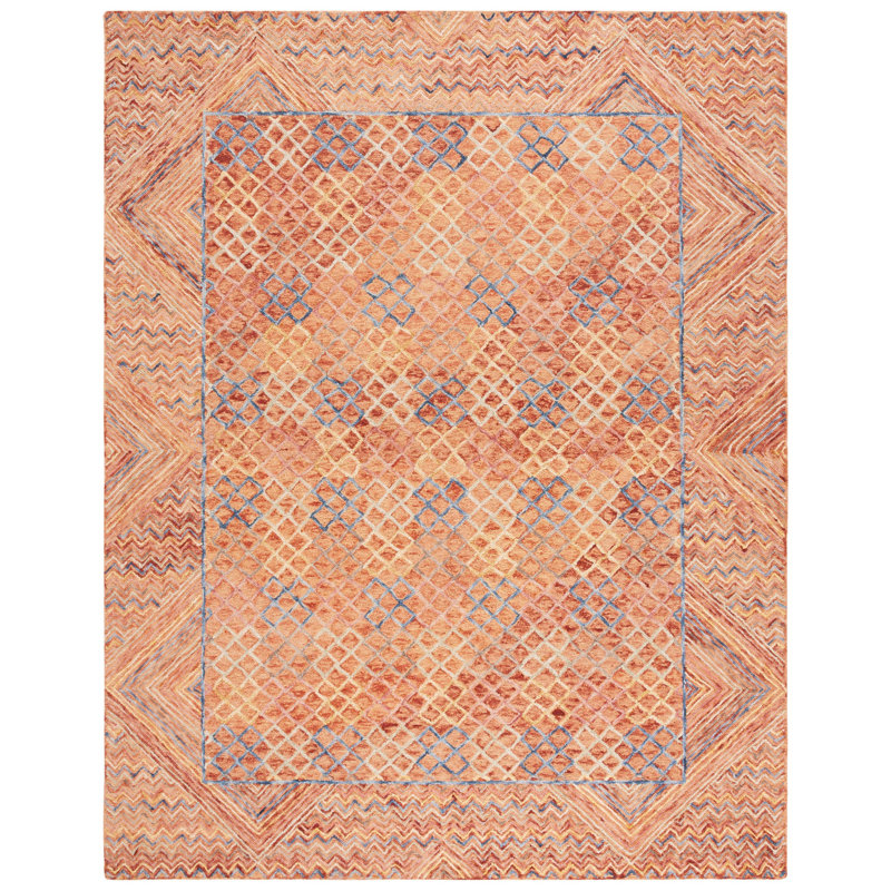 Deyoung Hand Tufted Wool Geometric Rug, Rectangle 8' x 10'