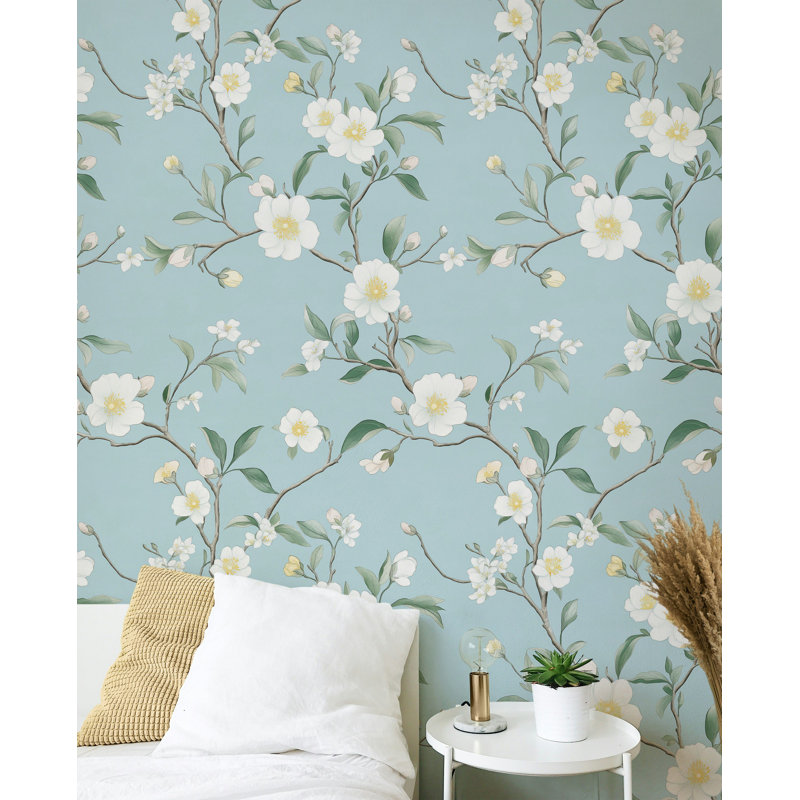 Papier peint floral délicat à l'aquarelle