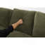 Ensemble de canapé modulaire de salon 99 * 69 ", canapé de style minimaliste moderne, canapé-lit rembourré pour le salon, la chambre à coucher, combinaison de 2 PC gratuite, canapé sans installation, en L, vert armée