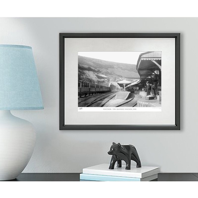 Ventnor, The Railway Station 1908 - Single Picture Frame Print, 60cm H x 80cm W x 2.3cm D