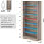 Armoire à chaussures grise 31,49 po-1900352453