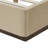 Modern Contemporary Velvet Upholstered Platform Bed with Curved Headboard and Solid Wood Base-124215901