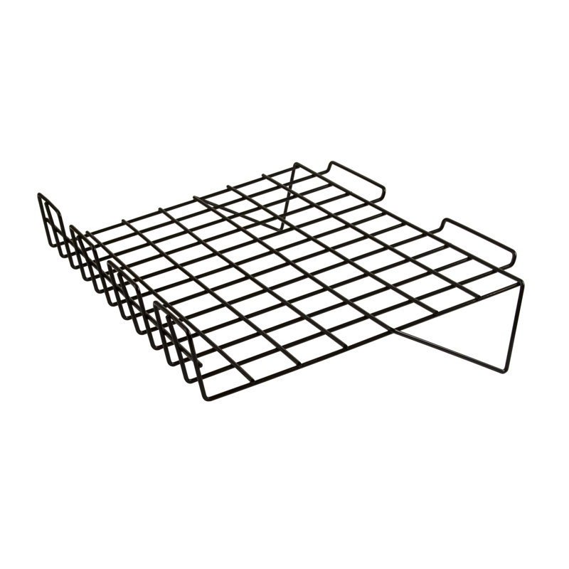 Tablette inclinée 6 pièces Slatwall, Noir