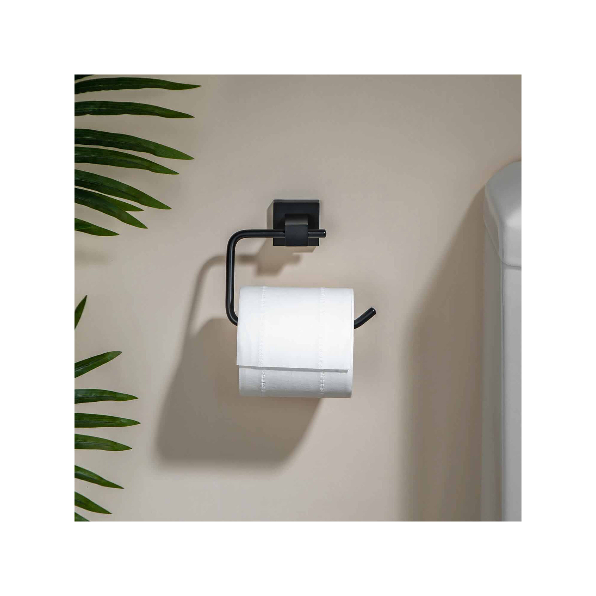 Cube Toilet Paper Holder, Matte Black