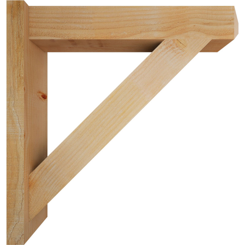 Artisan traditionnel en bois rustique, Sapin Douglas de 6 po (sciage brut), P 28 po x H 28 po