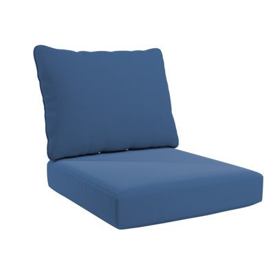Deep Seat Cushion, 24" X 48" X 5.5", Premium Memory Foam Core With Rolled Front & Boxed Edge Seat, Sunbrella Fabric, Patio Cushions For Outdoor Sofas & Loveseats