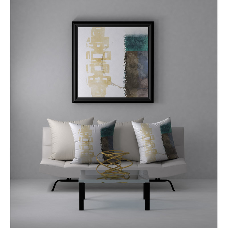 Magnifique housse de coussin carrée et insert, 18 po x 18 po