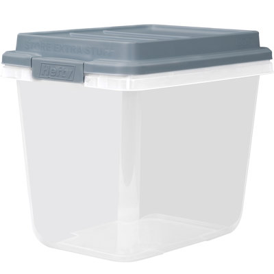 Paquet de 6 bacs de rangement en plastique avec couvercles Hume High-Rise 32 pte