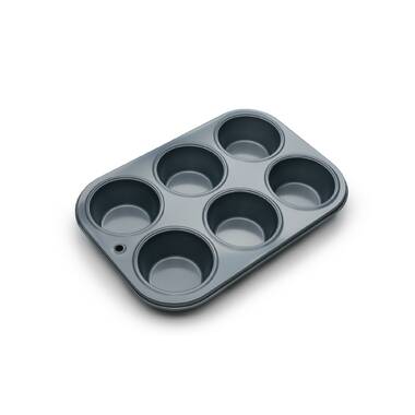 Kitchen Details 6 Cup Texas Muffin Pan, Grey