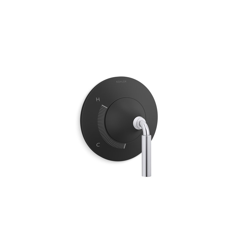 Tone Rite-Temp Pressure-Balancing Valve Trim, Polished Chrome/Matte Black