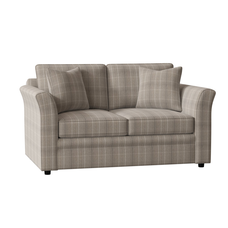 Northfield 62'' Upholstered Loveseat, Taupe Plaid; 0126-73