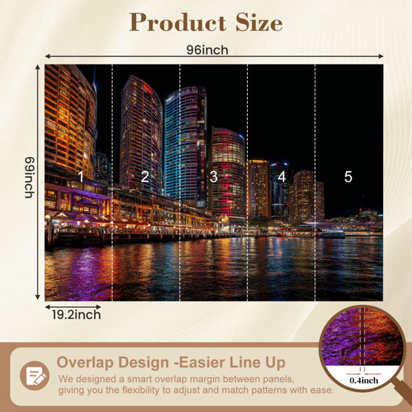 Red Barrel Studio Peel and Stick Wallpaper 144" W x 100" H Modern Self ...
