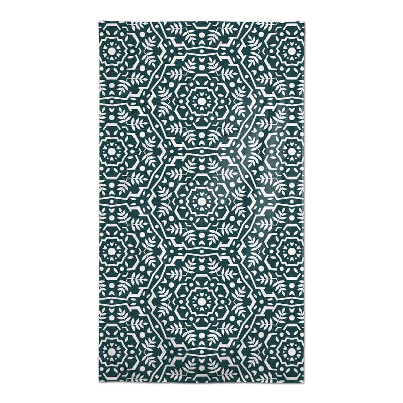 Nappe florale en polyester, L 102 po x l 58 po