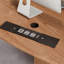 Bureau en noyer avec pieds en acrylique transparent