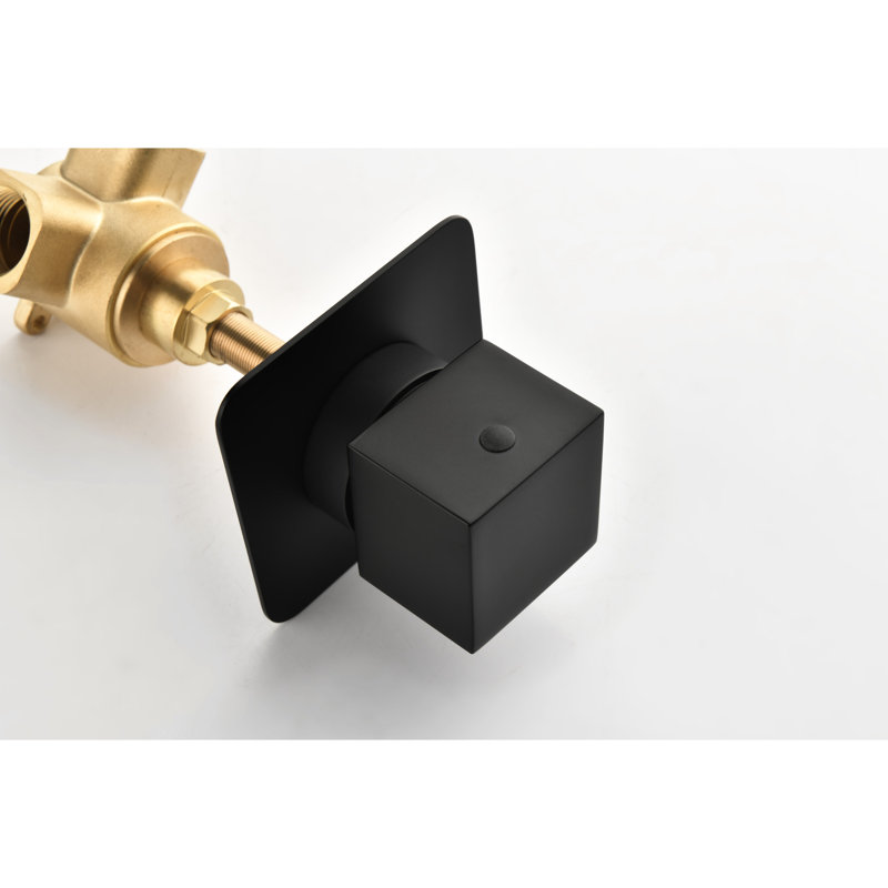 Régulateur de volume de douche 3/4 "à très haut débit - Noir mat, poignée réglable pour plus de précision et de contrôle