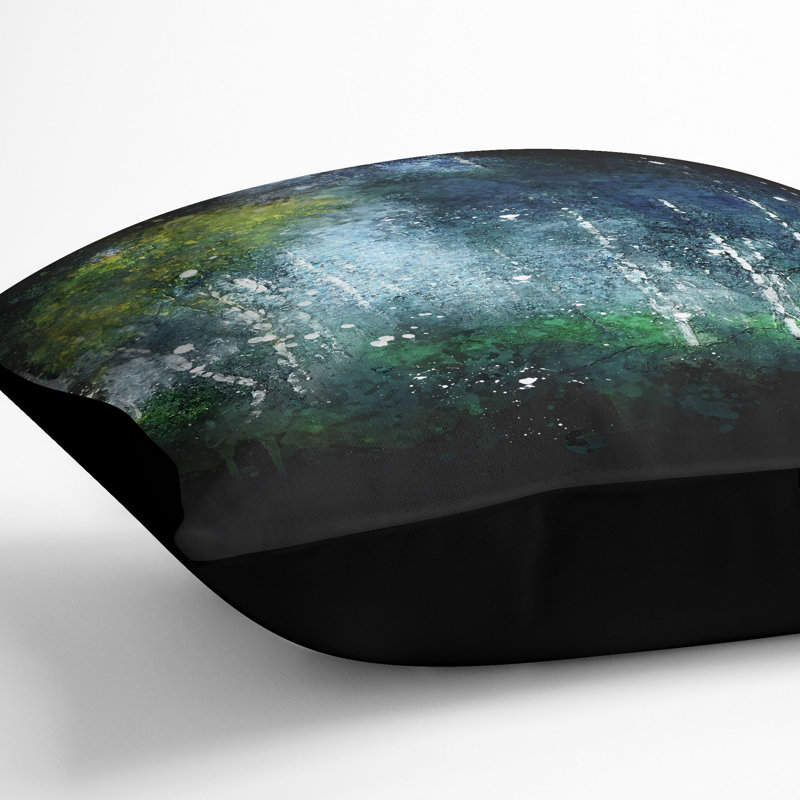 Wonderous Birch Tree Forest Cushion with Filling, 40cm H x 40cm W x 15cm D, Black