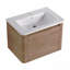 Meuble-lavabo mural avec lavabo en céramique blanche, 1 porte à fermeture douce, emballage KD-1651984831