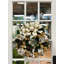 26" Hydrangea Christmas Wreath With A Large Bow And Ornaments