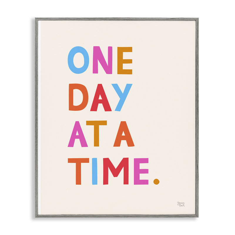«One Day At A Time», estampe numérique encadrée par Jessica Beck, Estampe numérique Farmhouse, H 14 po x l 11 po