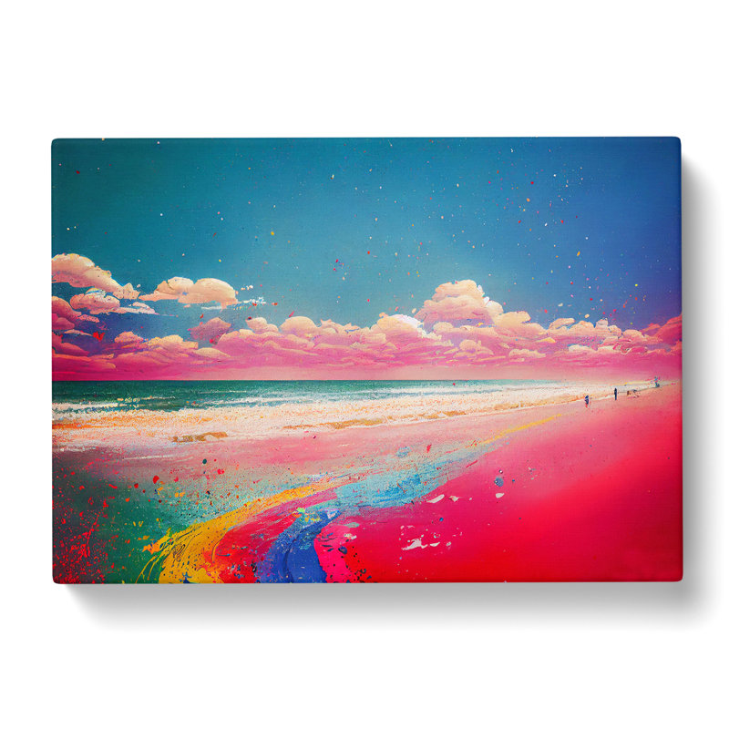 XXX-H1022-WF-7312X Rainbow Beach - Wrapped Canvas Print