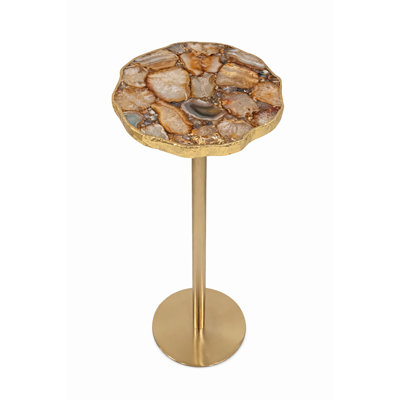 Table à boisson en agate jaune
