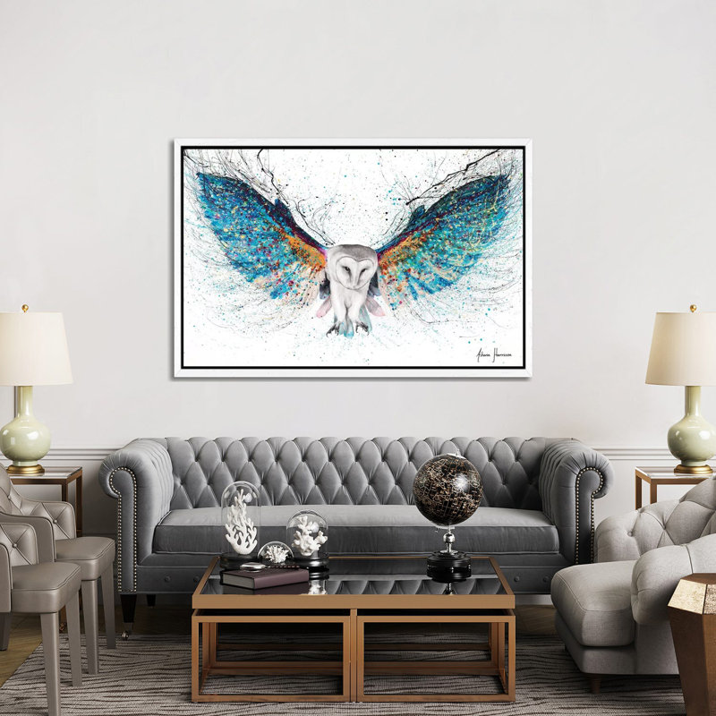 Opulent Night Owl by Ashvin Harrison - Wrapped Canvas Print, 152.5 cm H x 101.5 cm W, White Framed