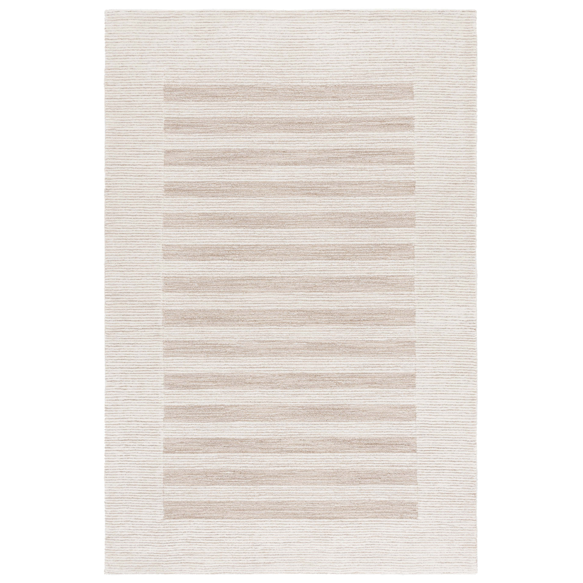 Pine 304 Hand Tufted Wool Pile Striped Rug, Rectangle 6' x 9'