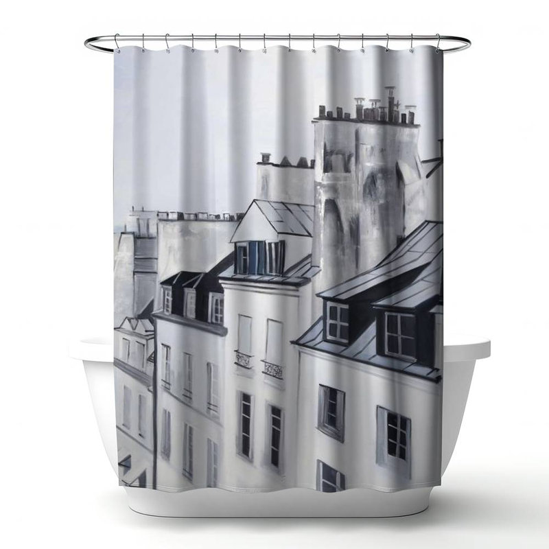 Shower Curtain CI368 – Polyester Shower Curtain, Dye Sublimation Print, 71" W × 74" L