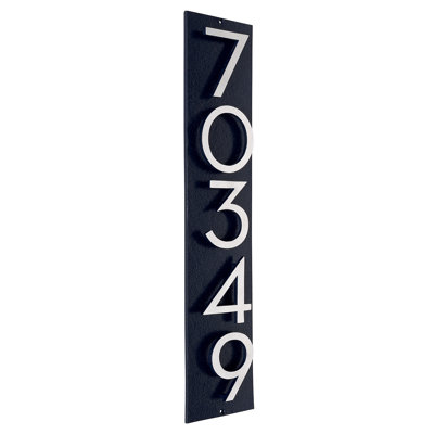 Plaque d'adresse verticale flottante 4 po (5 chiffres)