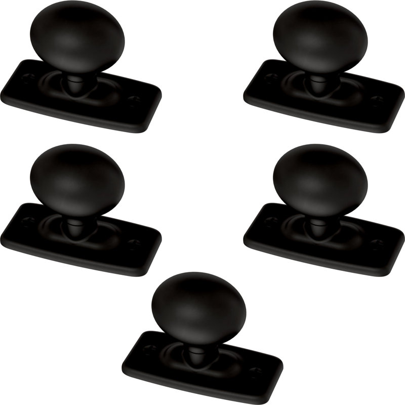 Franklin Brass 1-1/4 in. (32 mm) Cabinet Knob with Backplate (5-Pack)