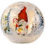 Christmas Decorations d'intérieur, lampe en verre bonhomme de neige bonhomme de neige, boule lumineuse craquelée de 5,9 po à piles, avec minuterie, flocon de neige à l'intérieur, Santa Patern, pour la décoration intérieure