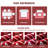 Christmas Crimson Snowflake Pattern Machine Washable Area Rug-116143214